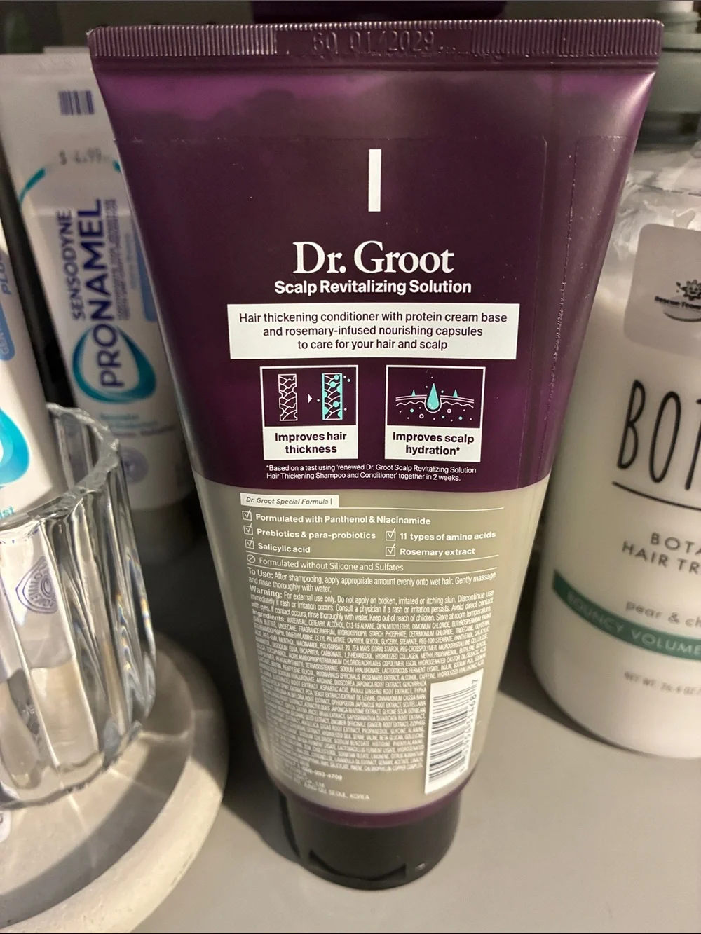 Scalp Revitalizing Hair Thickening Conditioner - Purple/Beige